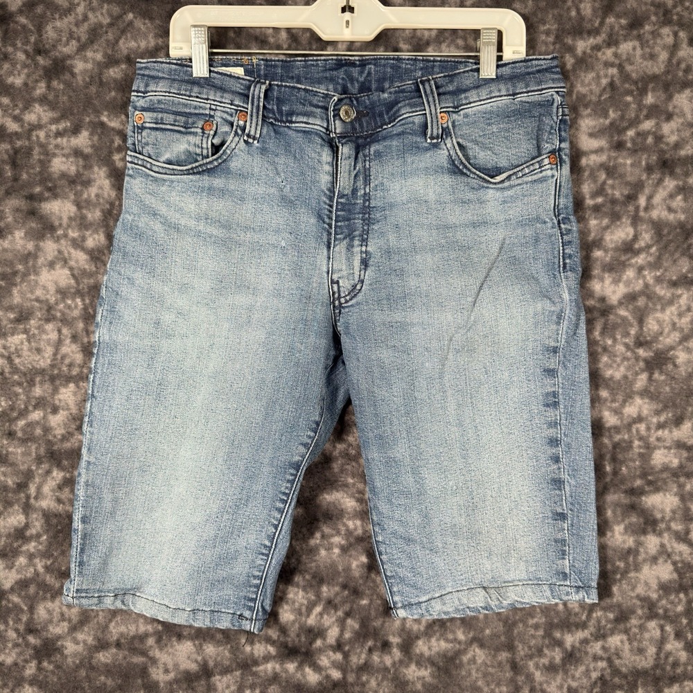 Levi's 511 Slim Fit Denim Shorts Mens 34 Blue Light Wash Jorts 36555-0197